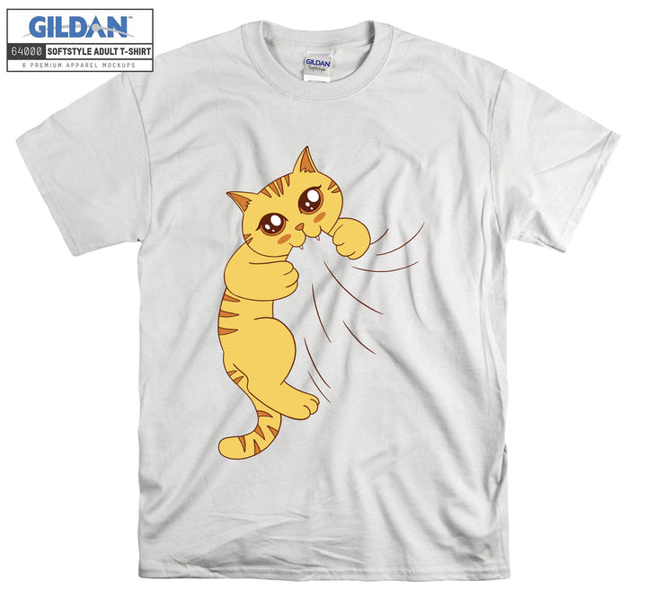 Biting Cat Kitten Funny T-shirt