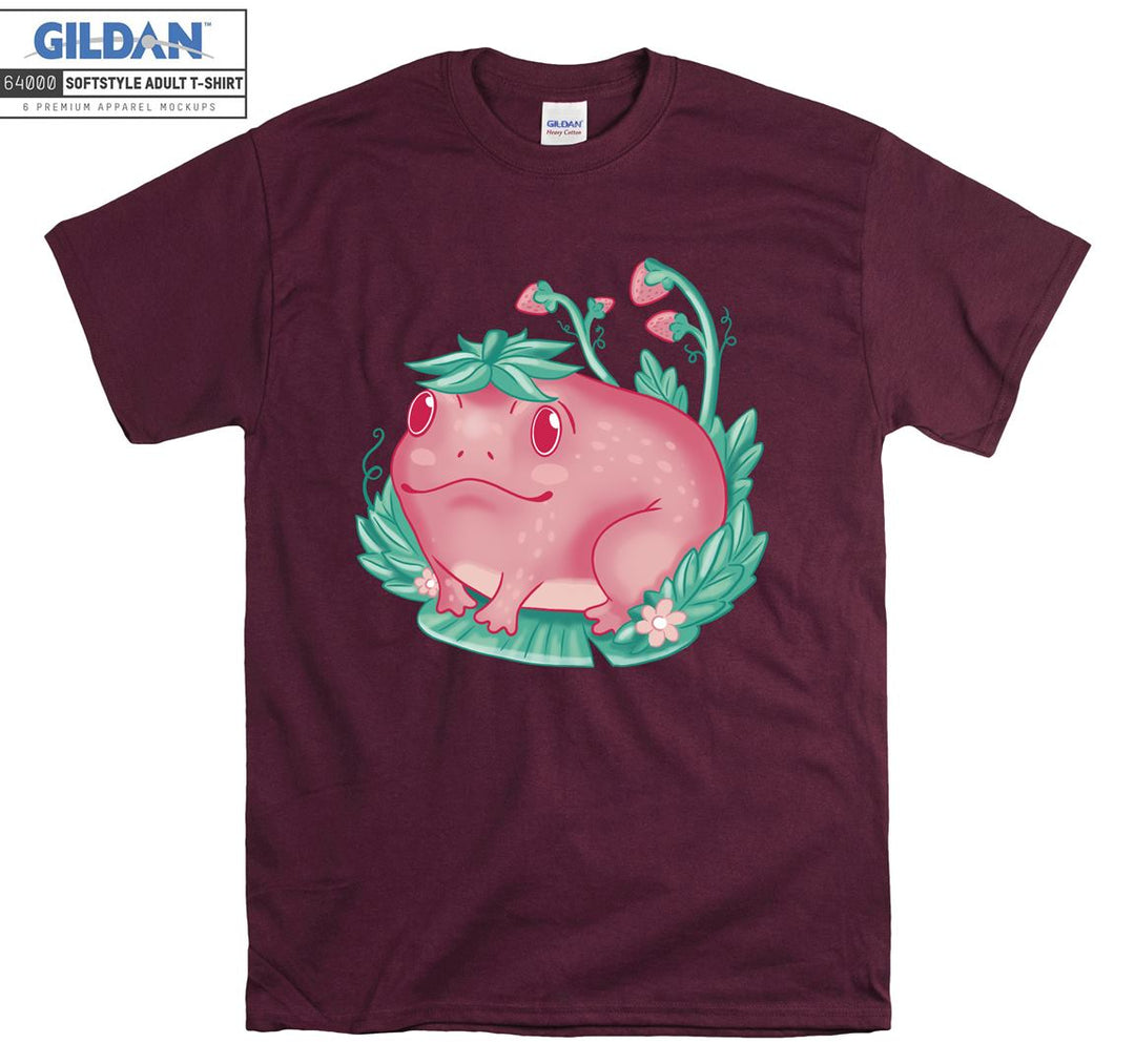 Sweet Purple Frog Lying On Leaf T-shirt