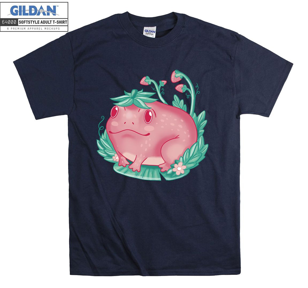 Sweet Purple Frog Lying On Leaf T-shirt