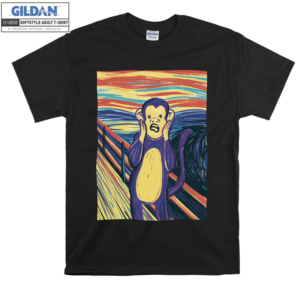 Monkey Screaming Painting Parody T-shirt