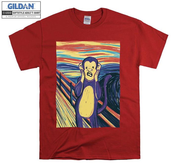 Monkey Screaming Painting Parody T-shirt