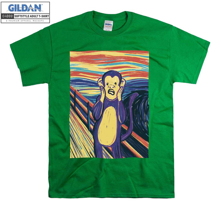 Monkey Screaming Painting Parody T-shirt