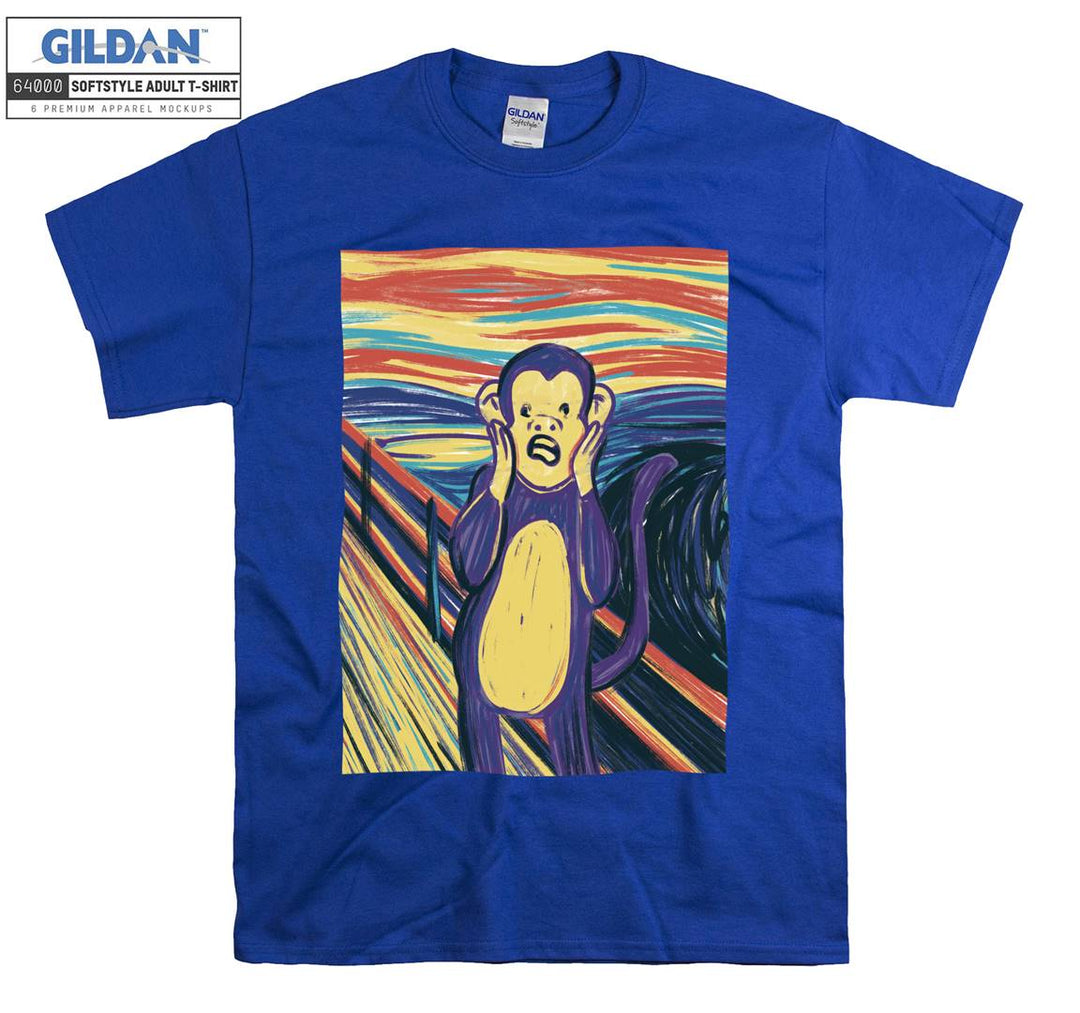 Monkey Screaming Painting Parody T-shirt