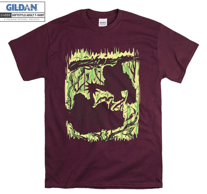 Two Gorilla Punches Forest Theme T-shirt