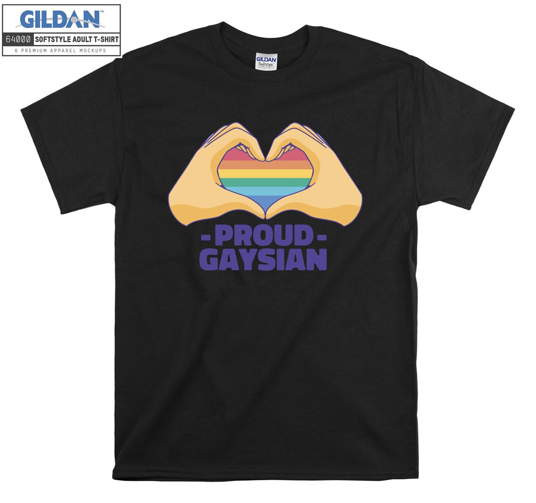 Proud gaysian lgbt figure T-shirt