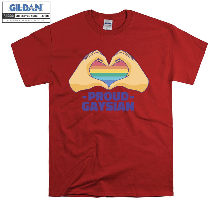 Proud gaysian lgbt figure T-shirt