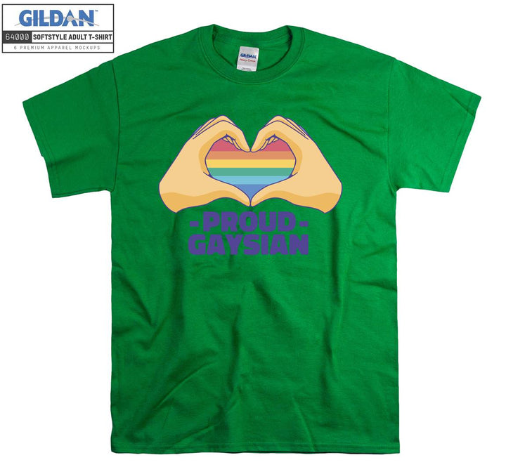 Proud gaysian lgbt figure T-shirt