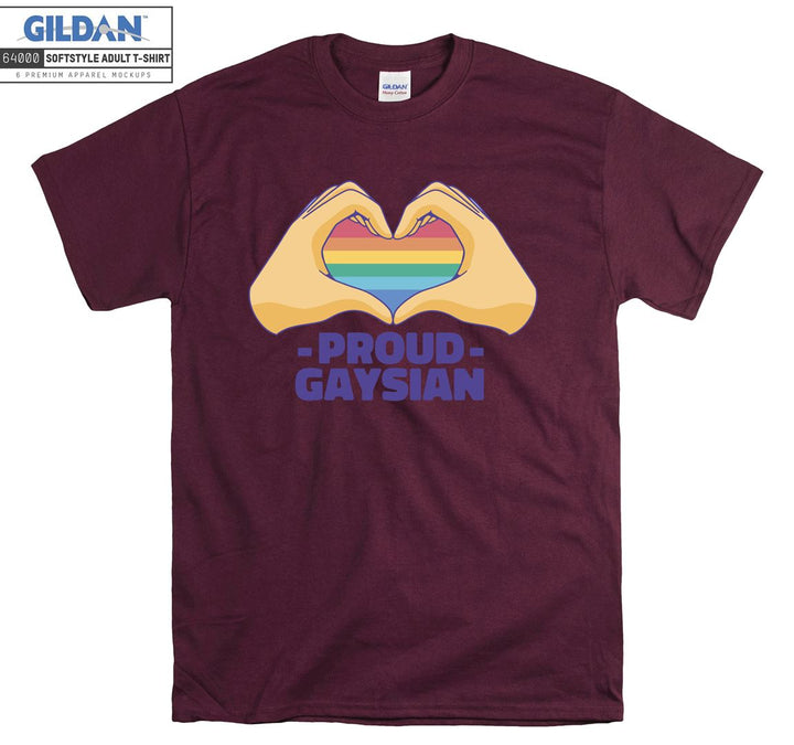 Proud gaysian lgbt figure T-shirt