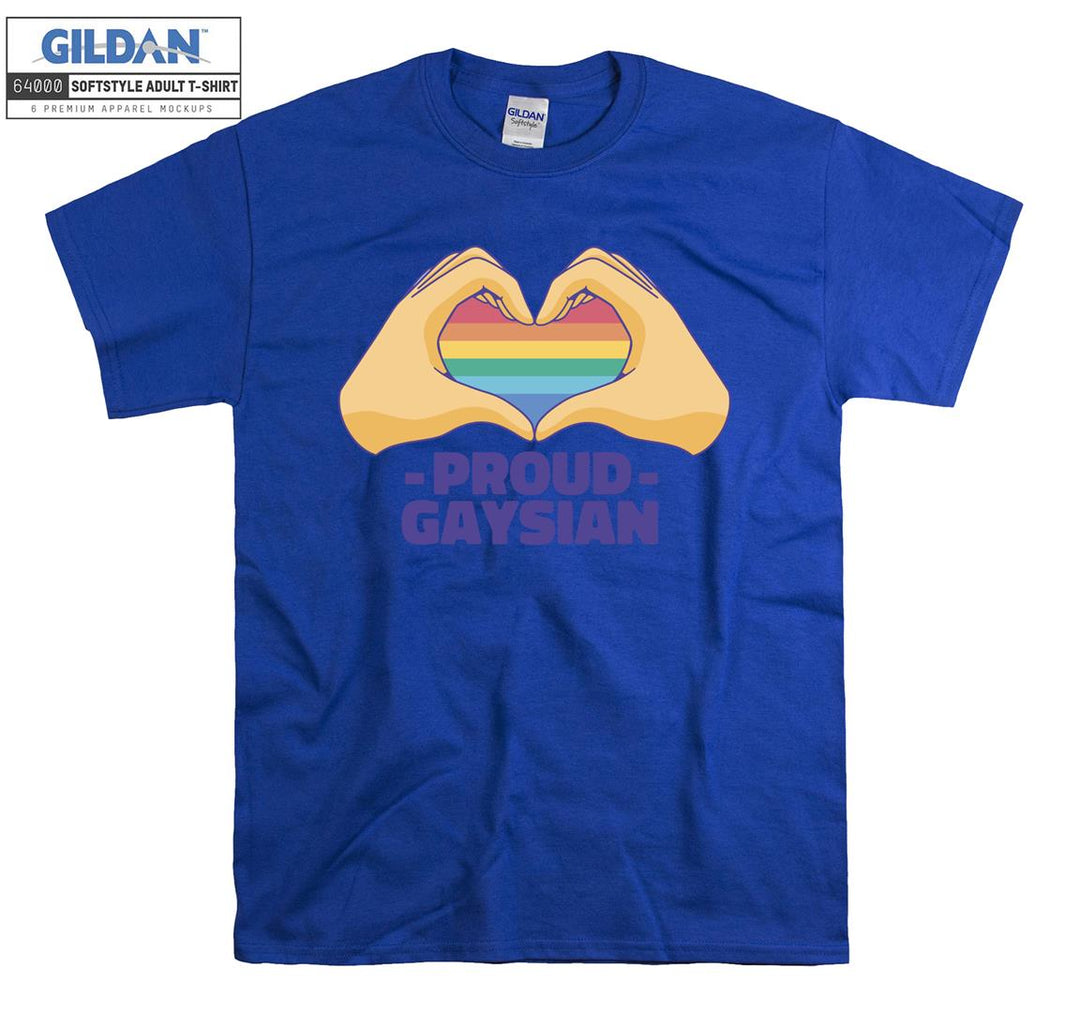 Proud gaysian lgbt figure T-shirt