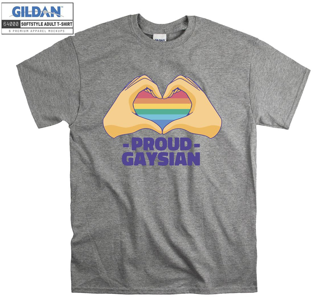 Proud gaysian lgbt figure T-shirt