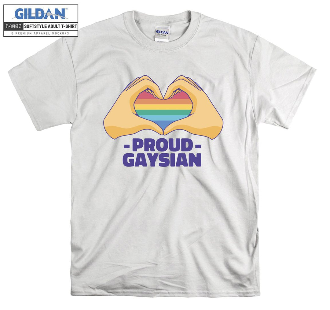 Proud gaysian lgbt figure T-shirt