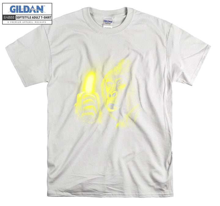 Gorilla Holding Shining Banana T-shirt