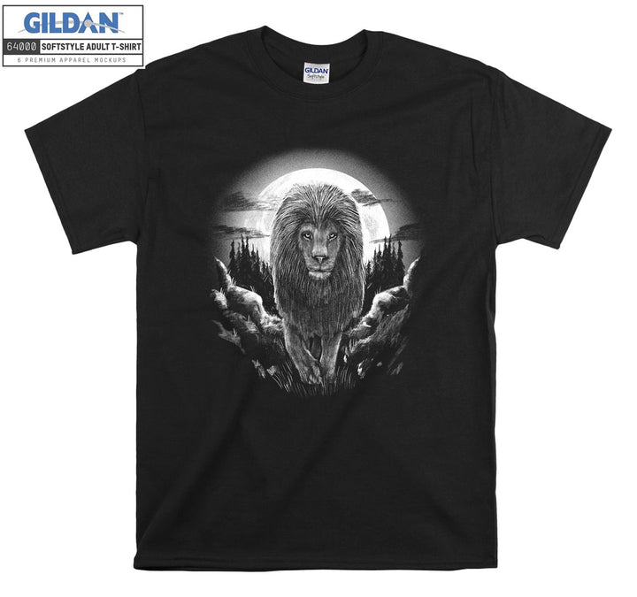 Cool Walking Lion Black Filter T-shirt