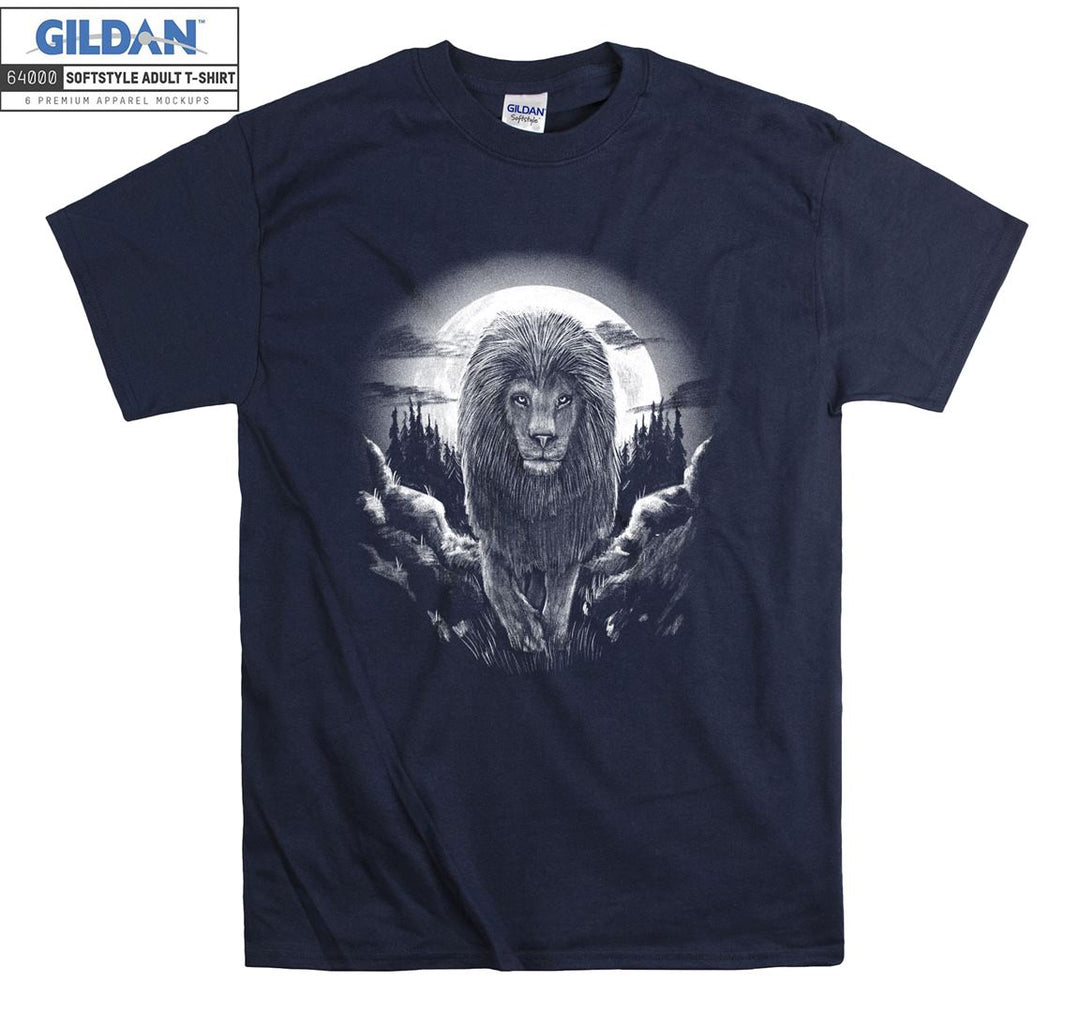 Cool Walking Lion Black Filter T-shirt