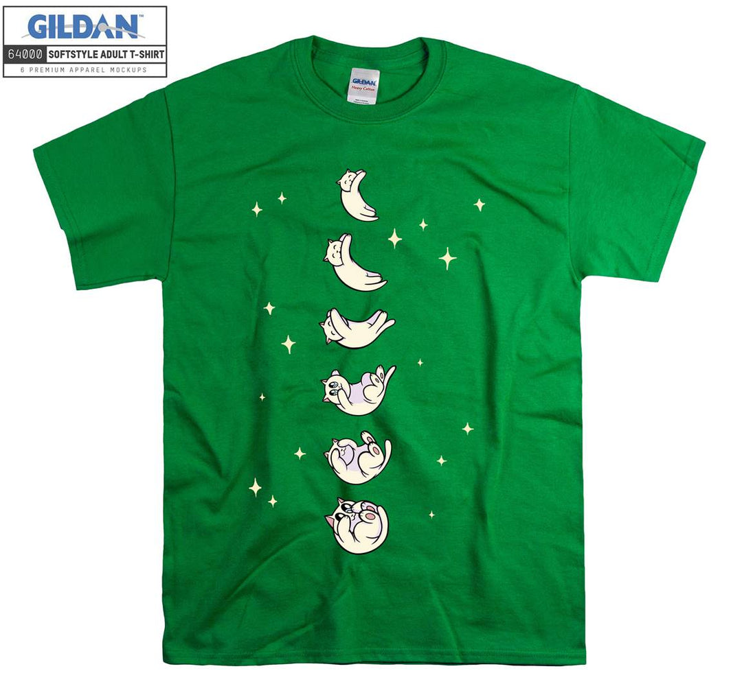 Moon Shape Cute Cat Kitten Cresent T-shirt