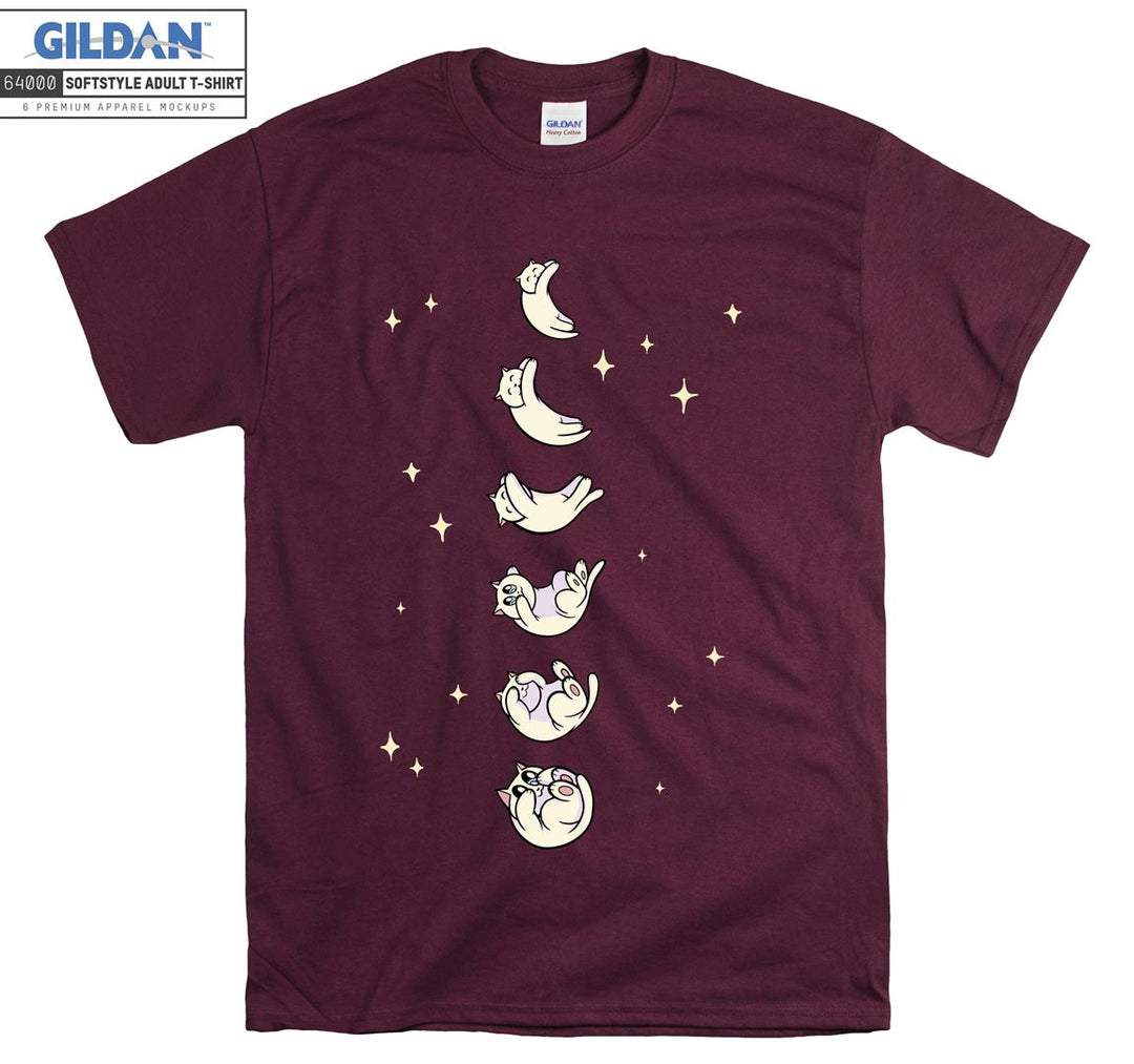 Moon Shape Cute Cat Kitten Cresent T-shirt