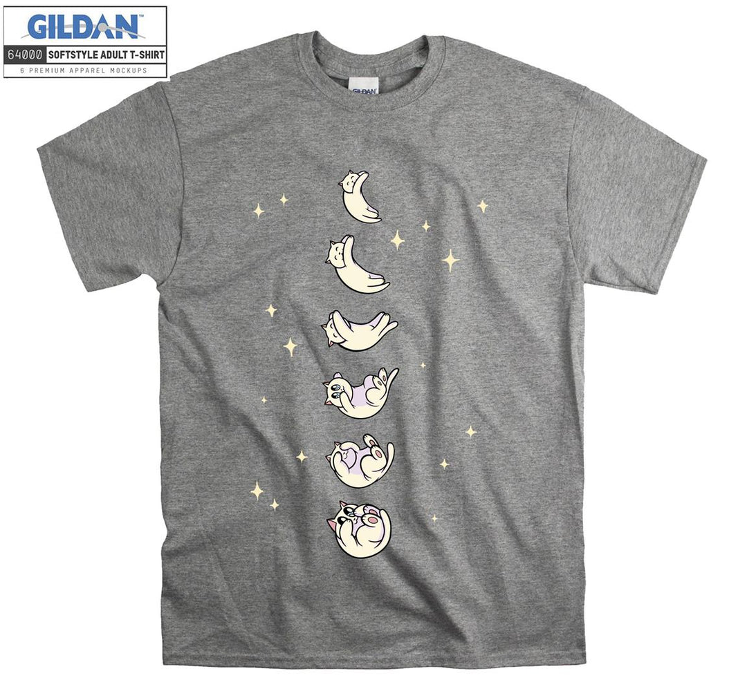 Moon Shape Cute Cat Kitten Cresent T-shirt