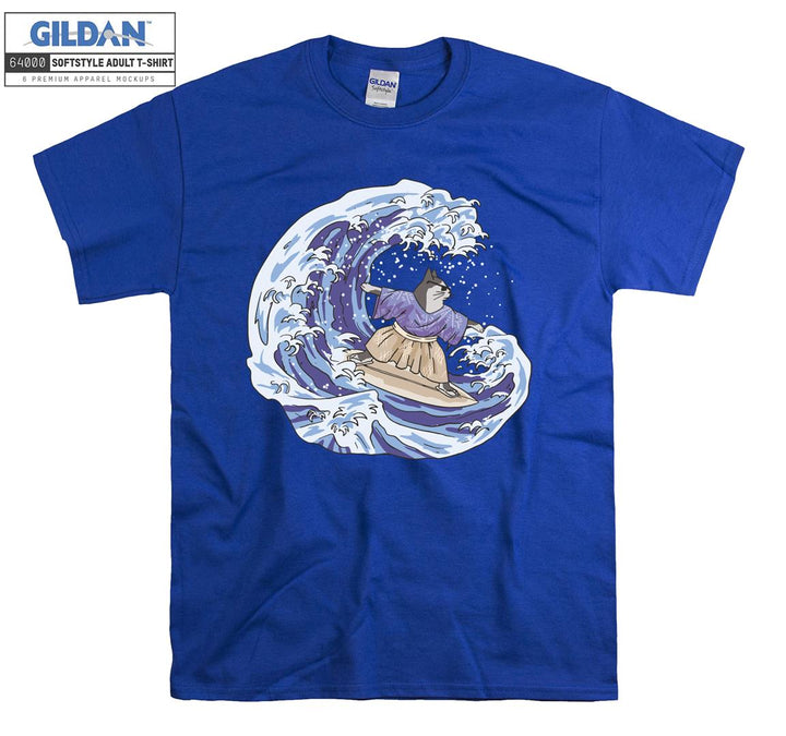 Surfing Kimono Cat T-shirt