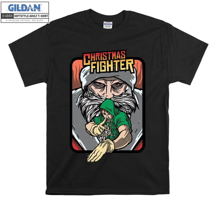 Christmas Fighter Bearded Man T-shirt