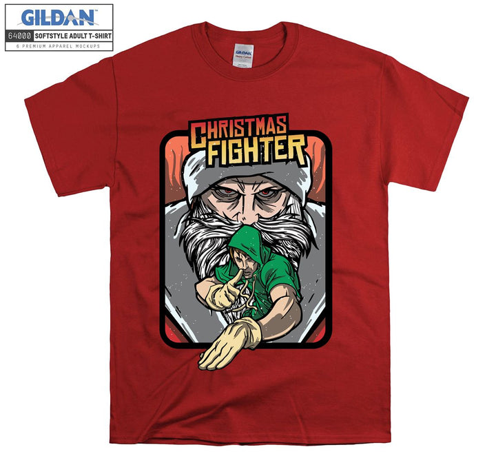 Christmas Fighter Bearded Man T-shirt