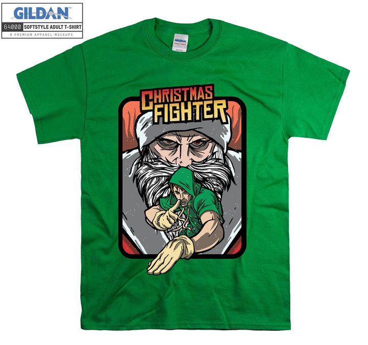 Christmas Fighter Bearded Man T-shirt