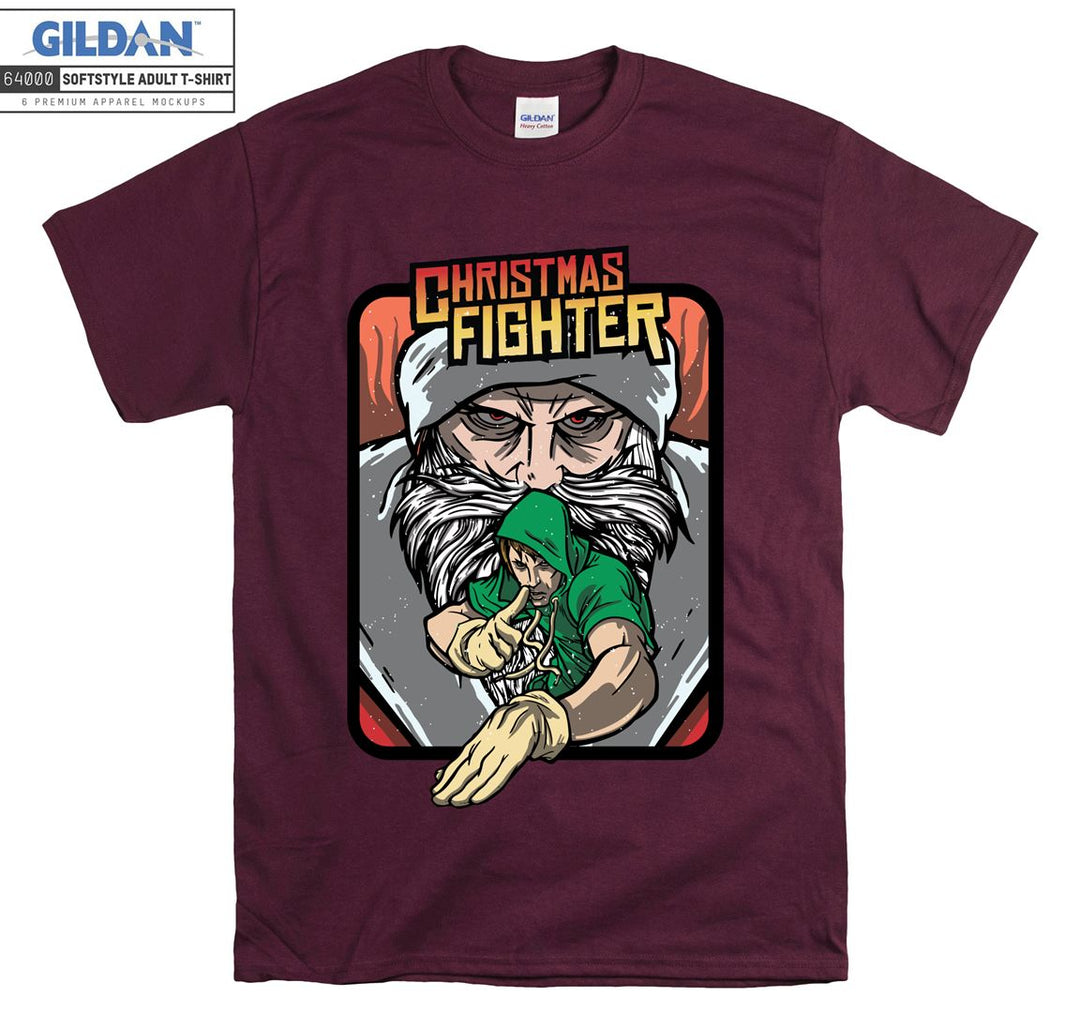 Christmas Fighter Bearded Man T-shirt