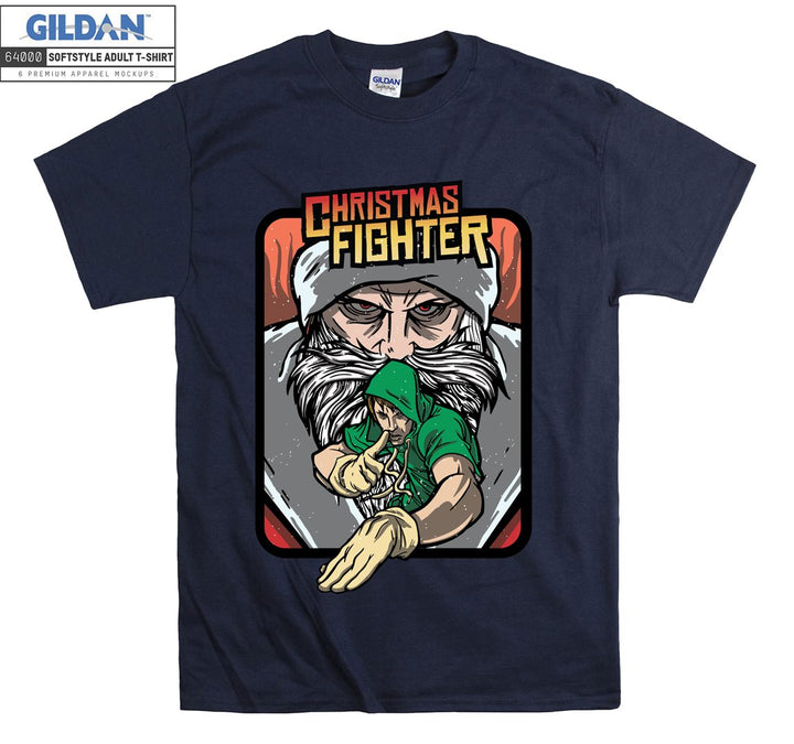 Christmas Fighter Bearded Man T-shirt