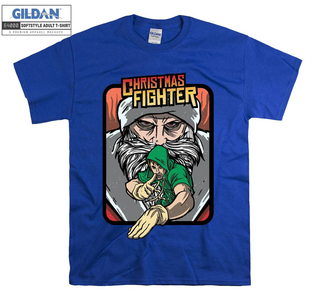 Christmas Fighter Bearded Man T-shirt