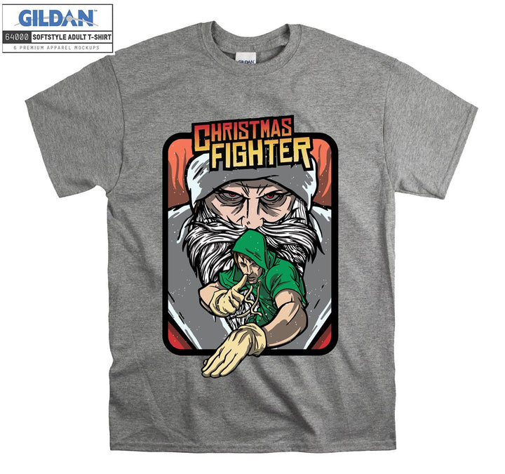 Christmas Fighter Bearded Man T-shirt