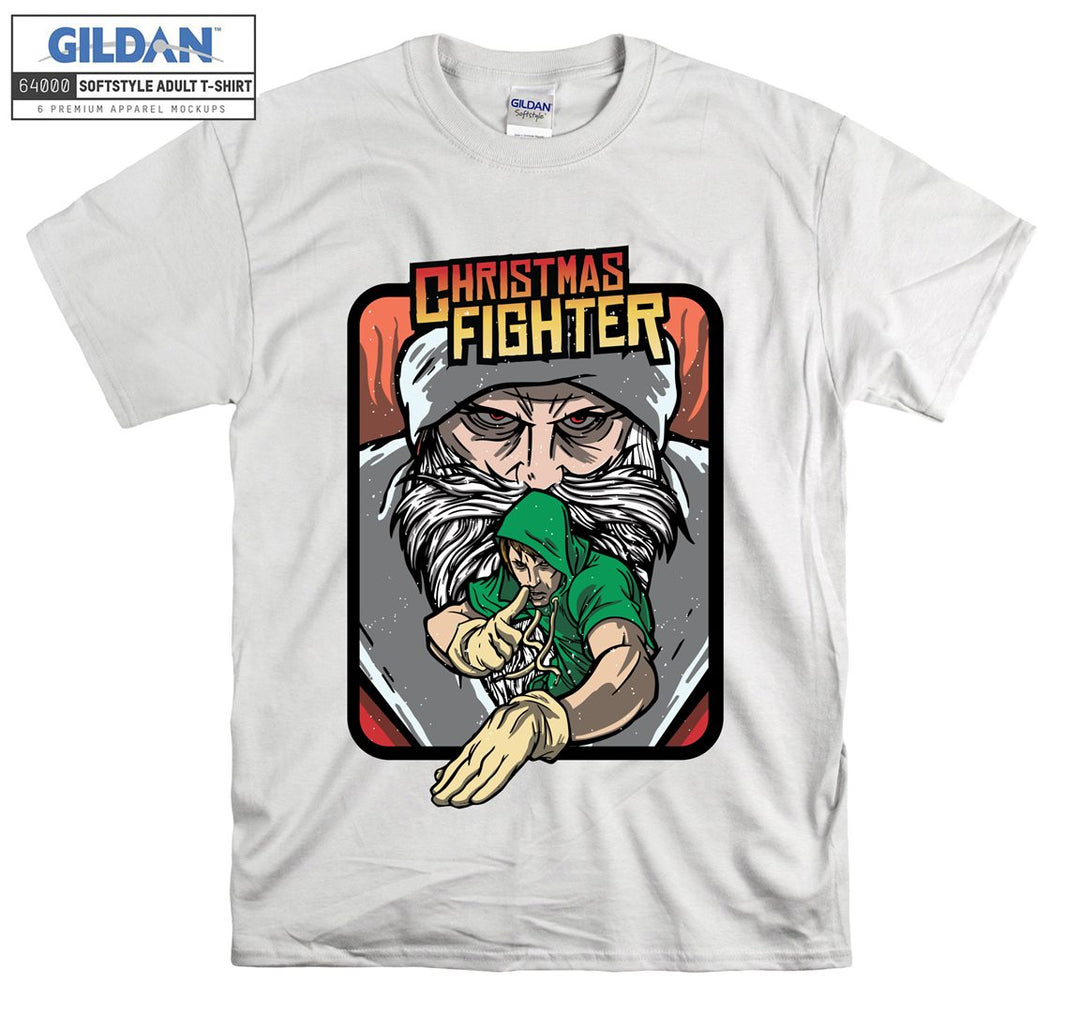 Christmas Fighter Bearded Man T-shirt