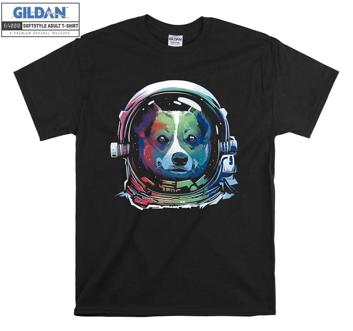 Cute Dog Wearing An Astronaut Helmet T-shirt