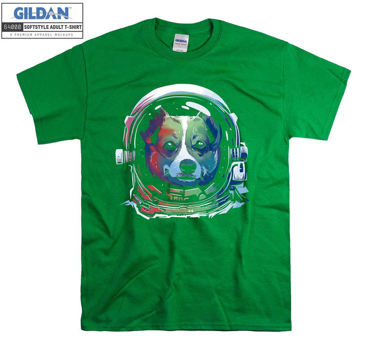 Cute Dog Wearing An Astronaut Helmet T-shirt