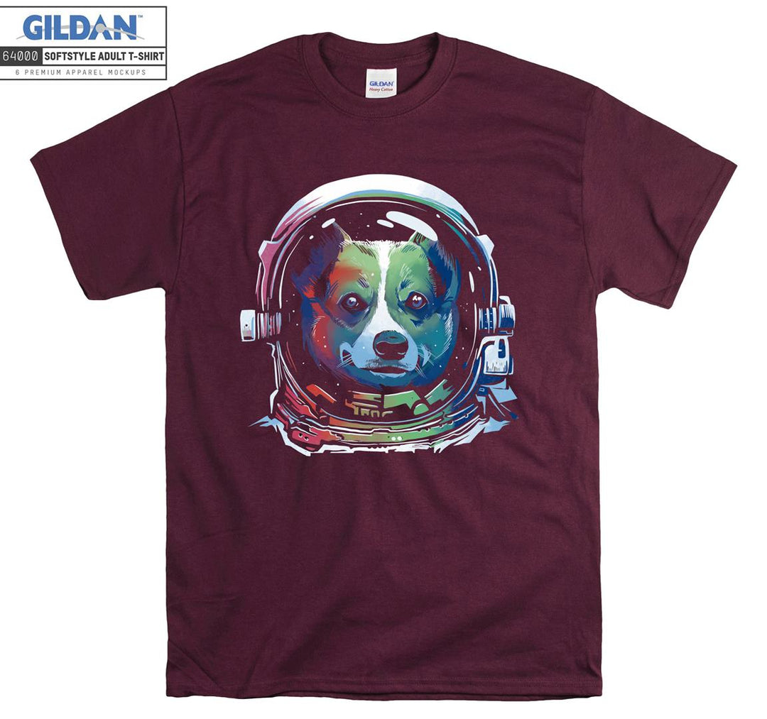 Cute Dog Wearing An Astronaut Helmet T-shirt