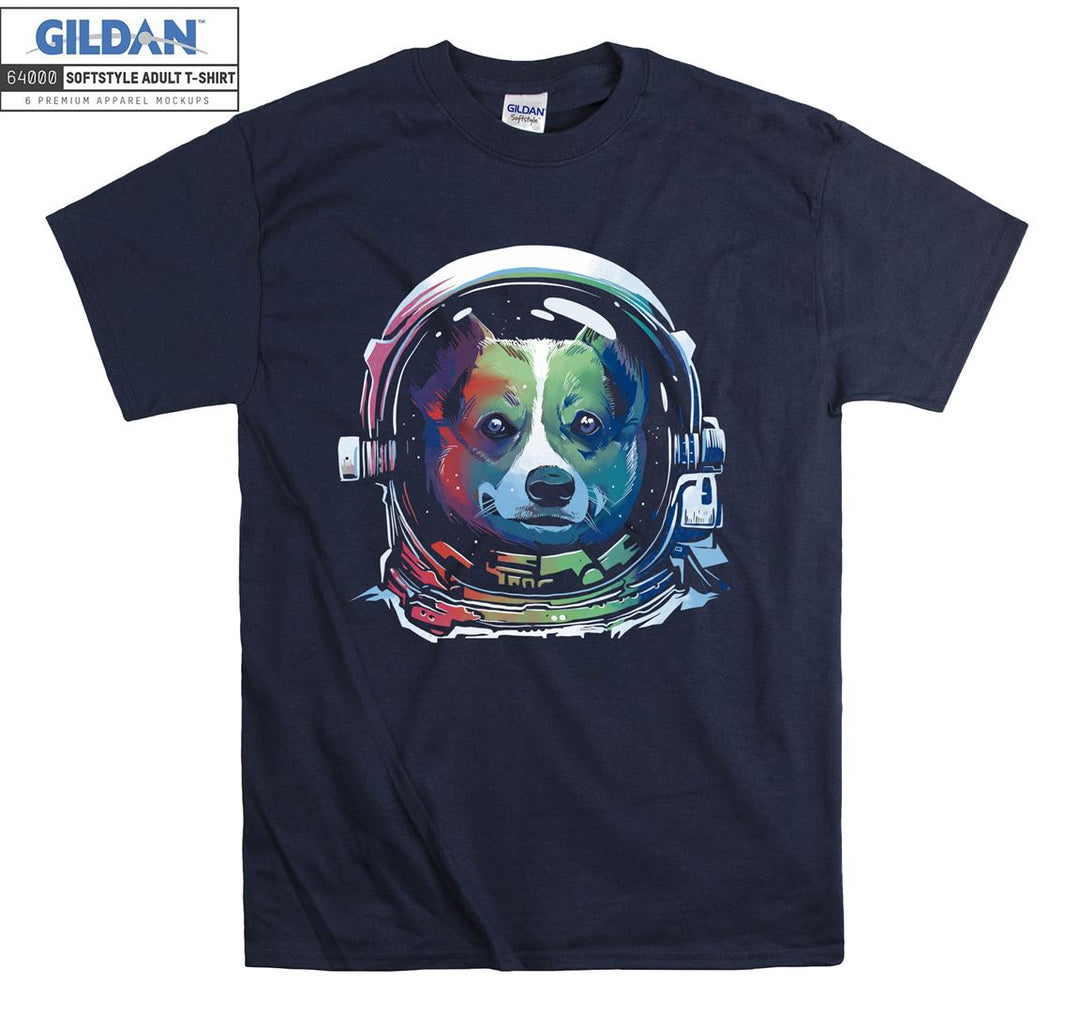 Cute Dog Wearing An Astronaut Helmet T-shirt