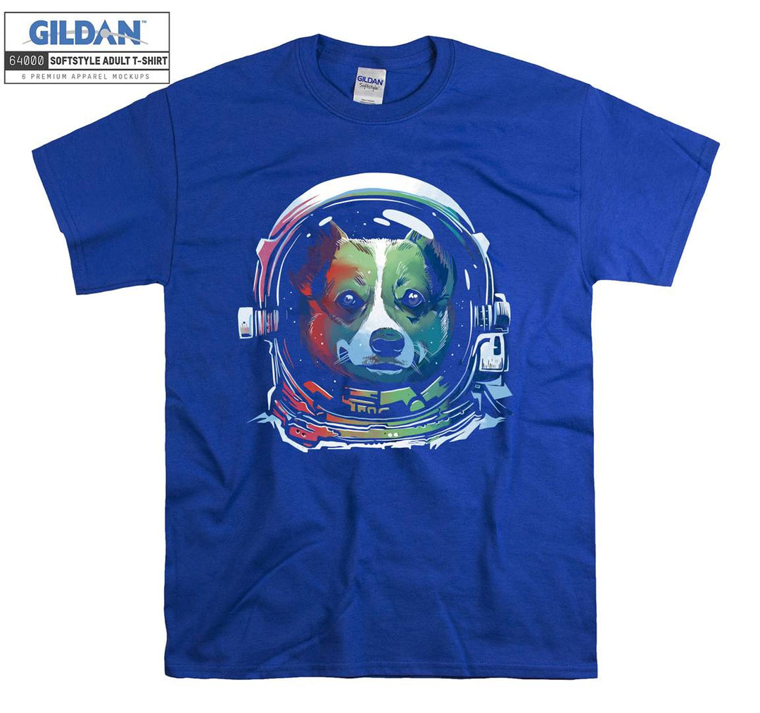 Cute Dog Wearing An Astronaut Helmet T-shirt