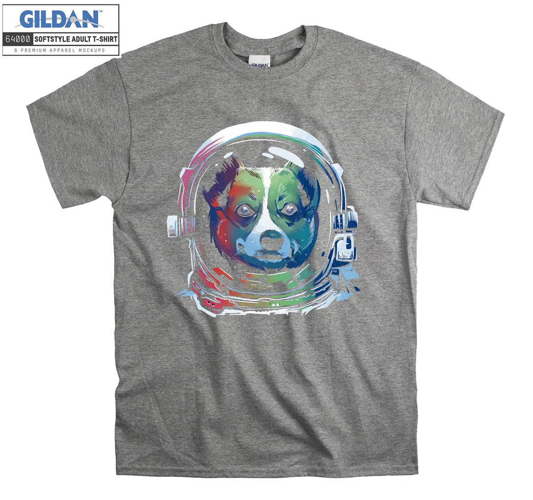 Cute Dog Wearing An Astronaut Helmet T-shirt