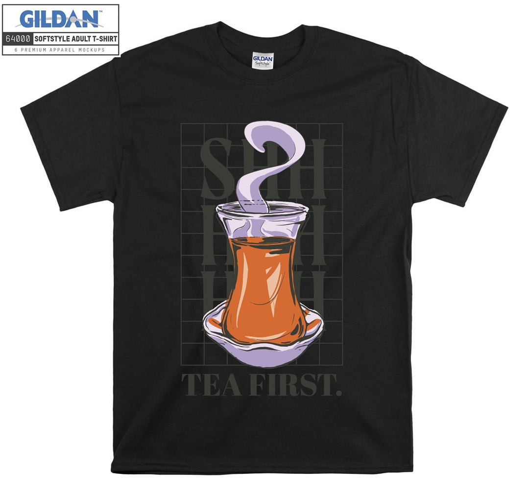 Shhhhh Tea First Turkish figure T-shirt