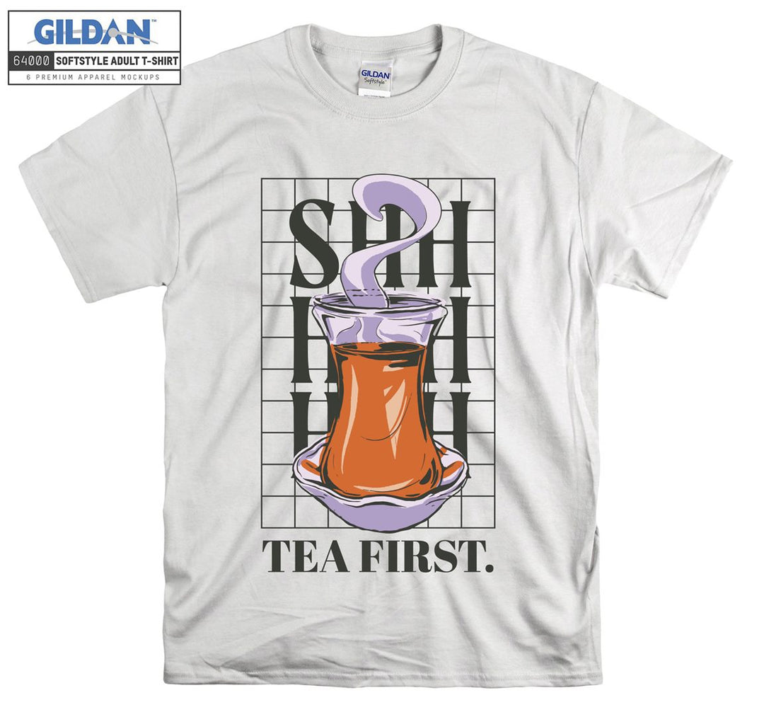 Shhhhh Tea First Turkish figure T-shirt