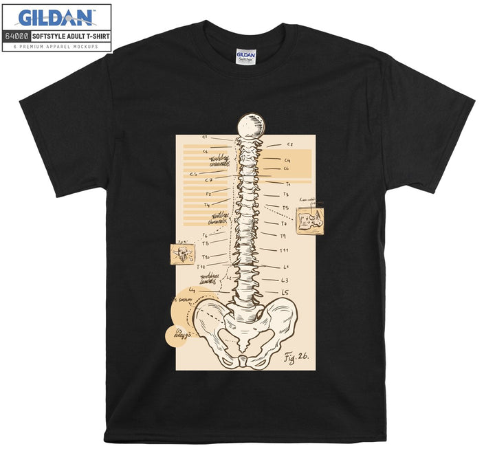 Skeleton human figure T-shirt