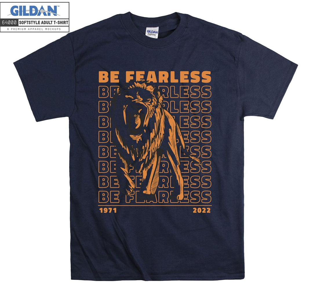 Be Fearless Orange Lion Standing T-shirt