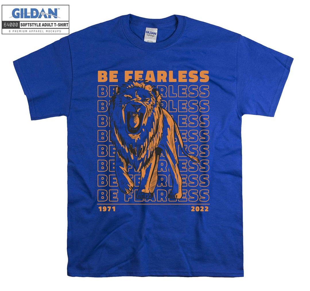 Be Fearless Orange Lion Standing T-shirt