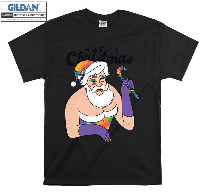 Lgbt happy christmas figure T-shirt