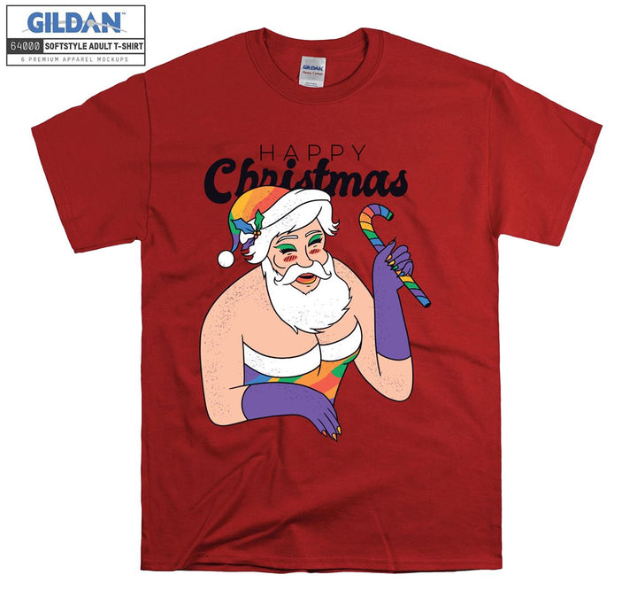 Lgbt happy christmas figure T-shirt