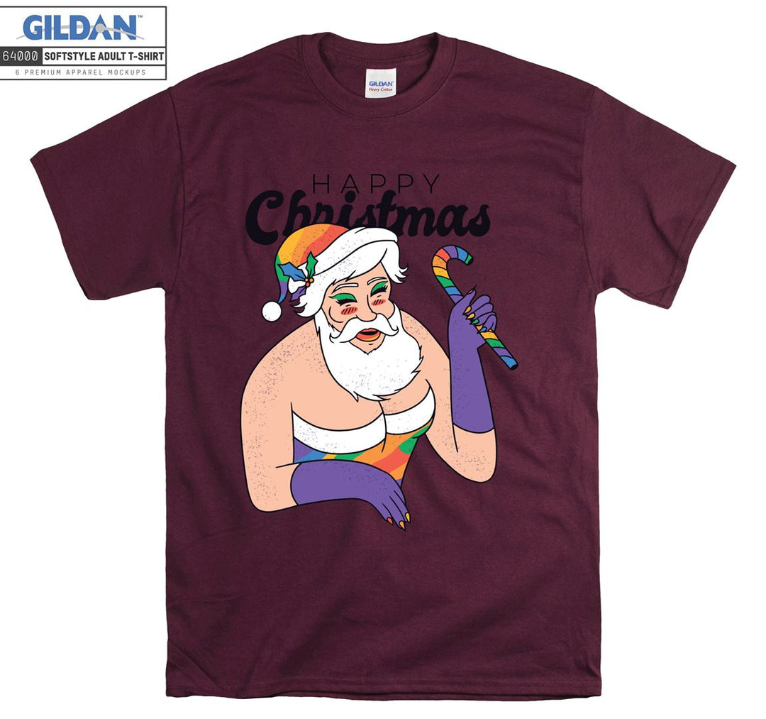 Lgbt happy christmas figure T-shirt