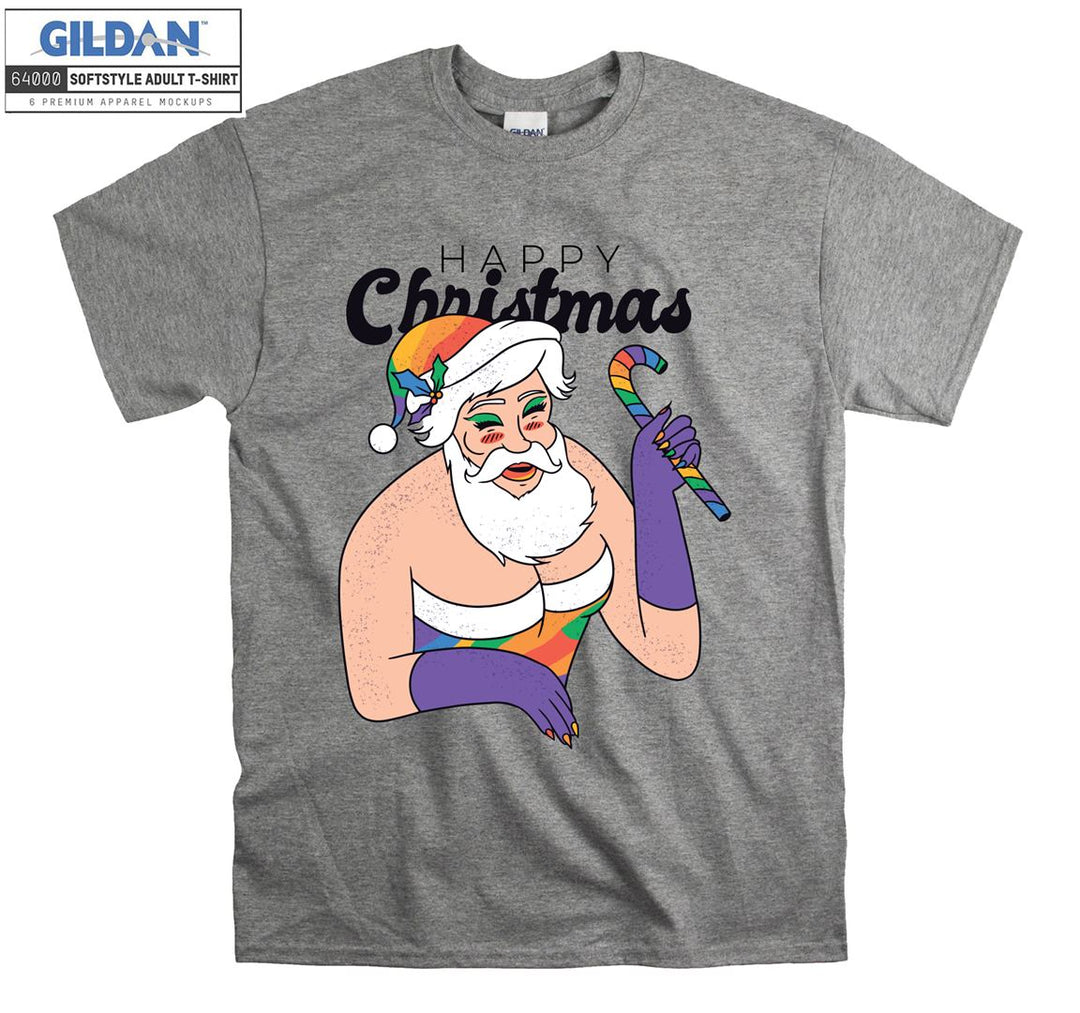 Lgbt happy christmas figure T-shirt