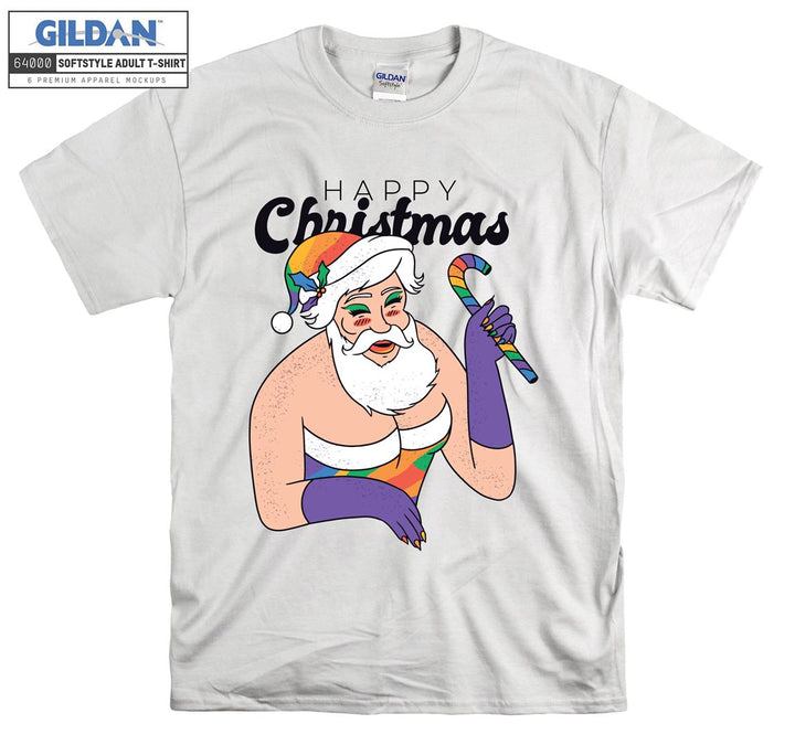 Lgbt happy christmas figure T-shirt