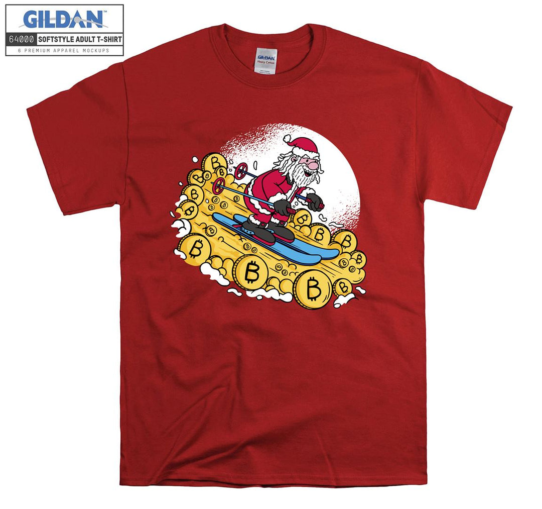 Funny Cartoon Noel Bitcoin Christmas T-shirt