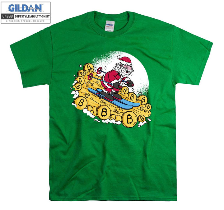 Funny Cartoon Noel Bitcoin Christmas T-shirt