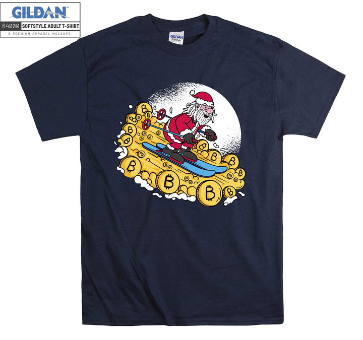 Funny Cartoon Noel Bitcoin Christmas T-shirt