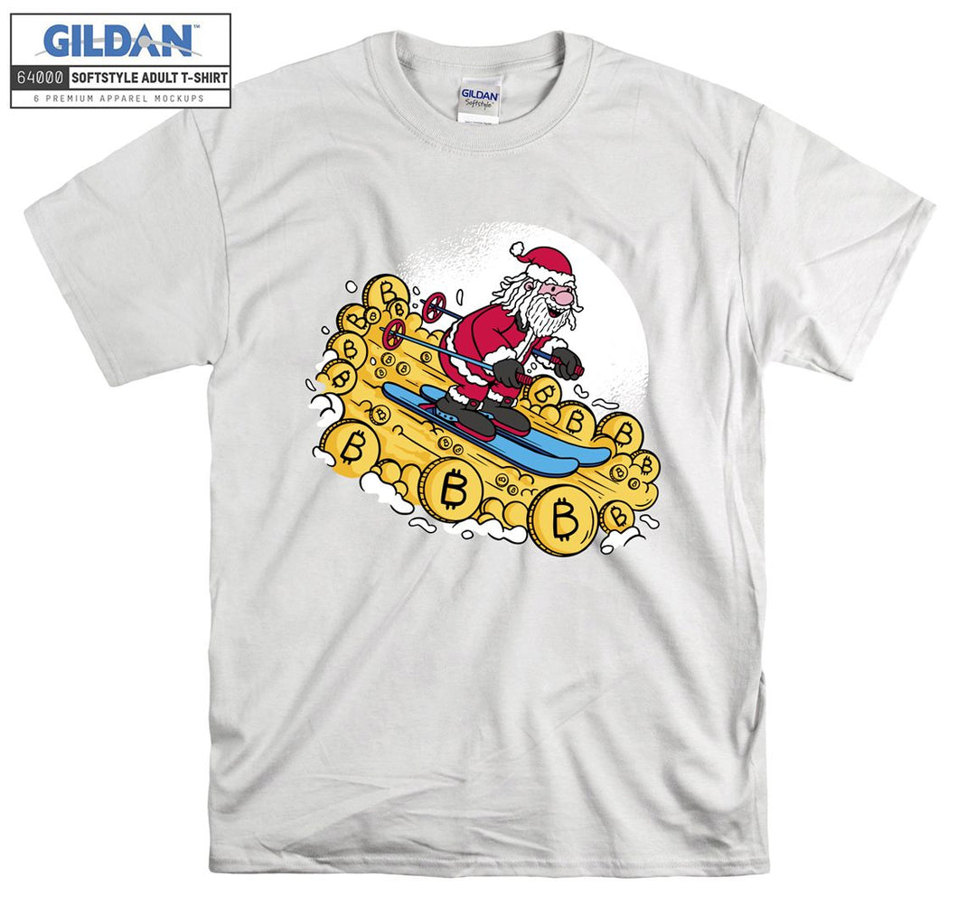 Funny Cartoon Noel Bitcoin Christmas T-shirt